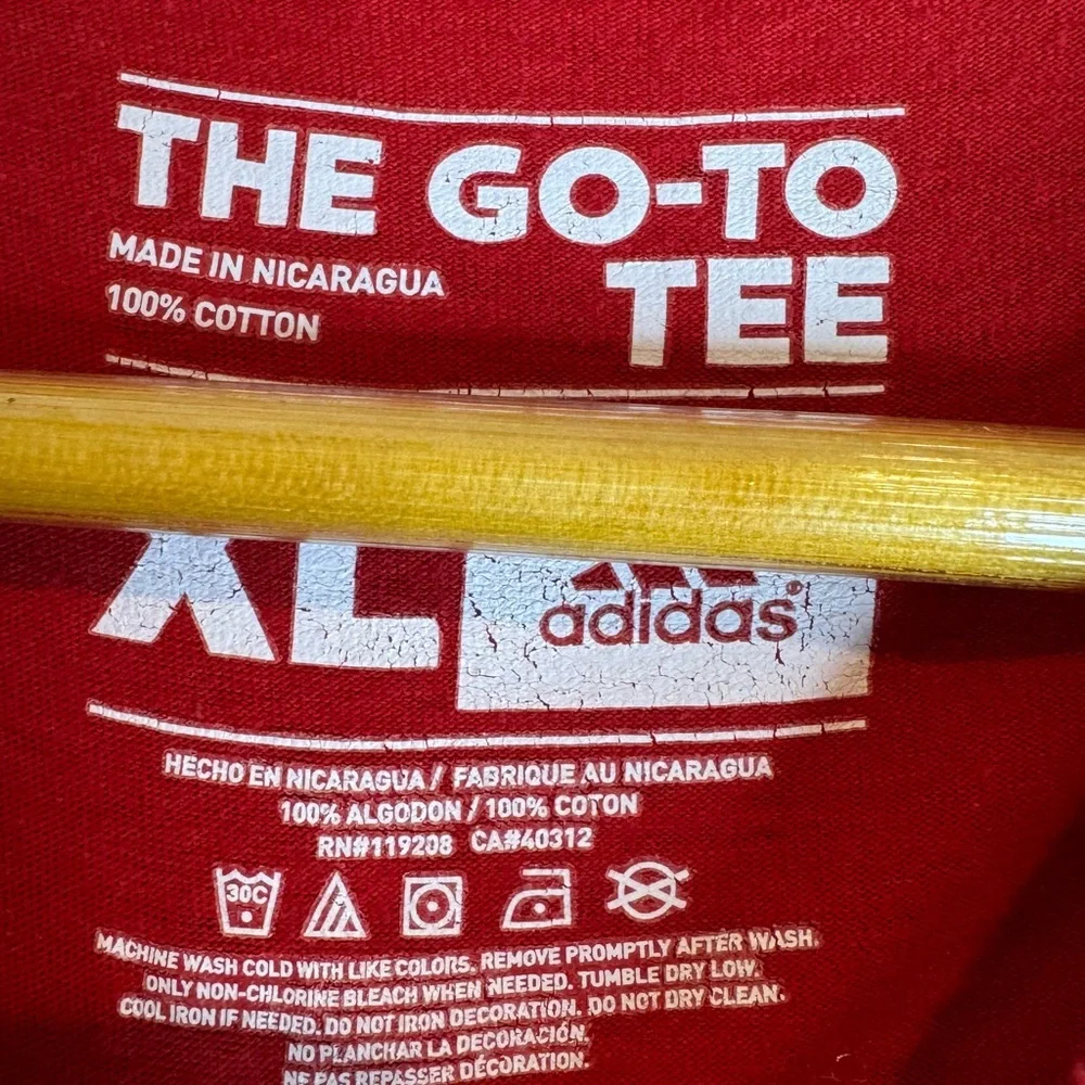 VINTAGE ADIDAS Red & Black Obsessed Men's Shirt